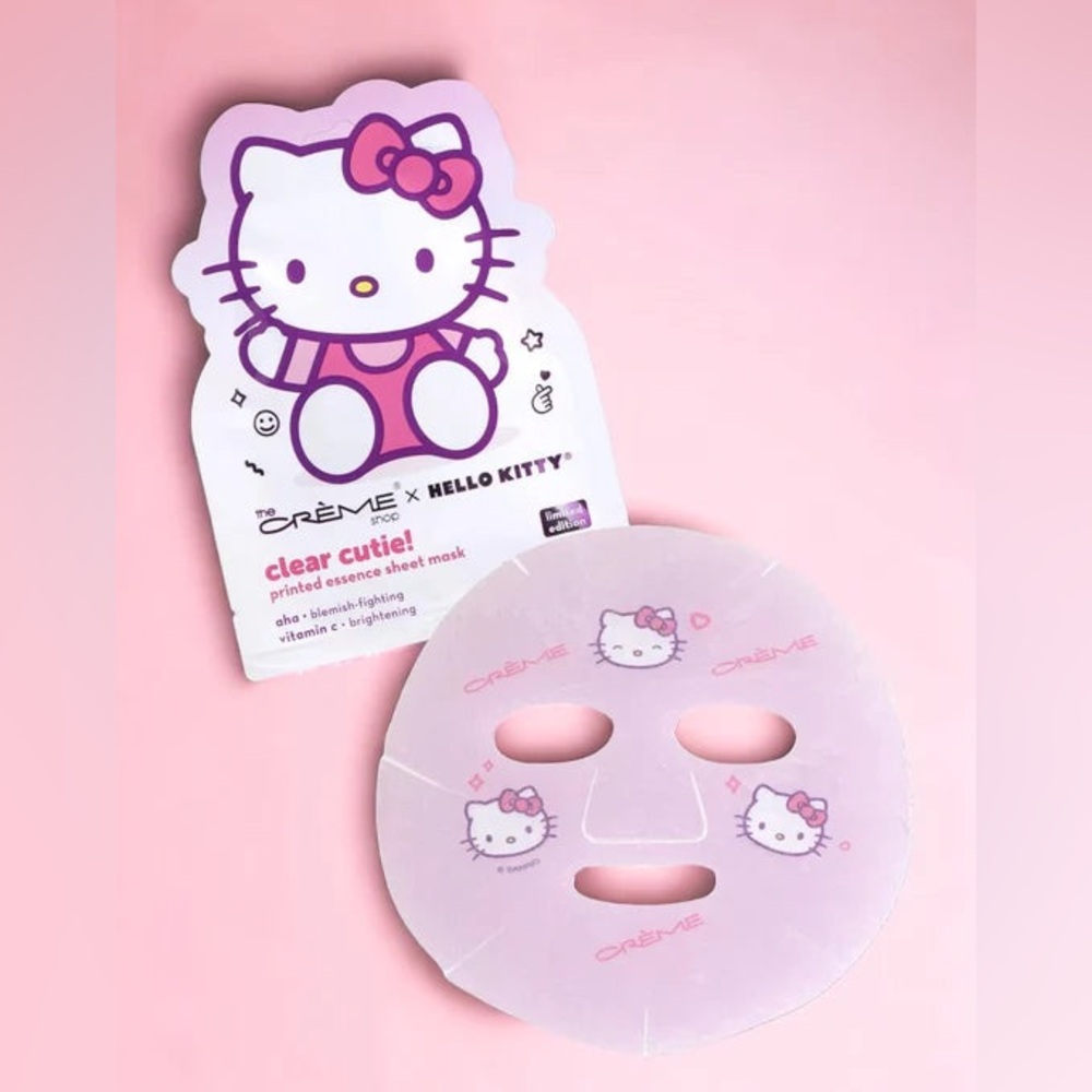 HELLO KITTY / THE CREME SHOP- CLEAR CUTIE- FACW MASK (PACK 3PCS)